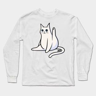 White Cat Leg Up Long Sleeve T-Shirt